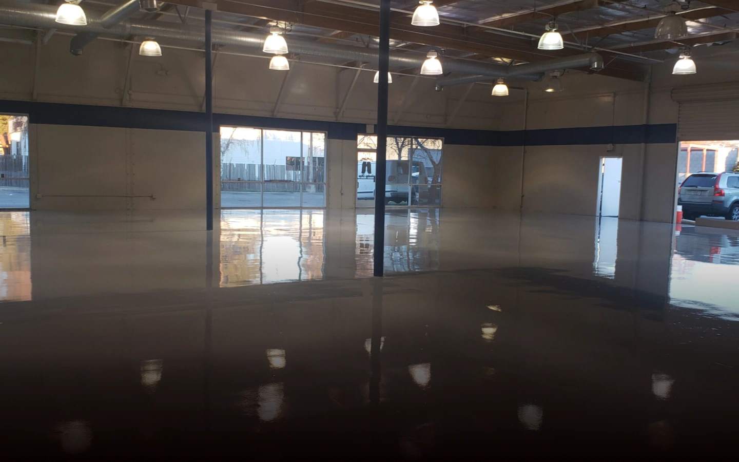 after epoxy floor commercial cars garage mountain view ca2